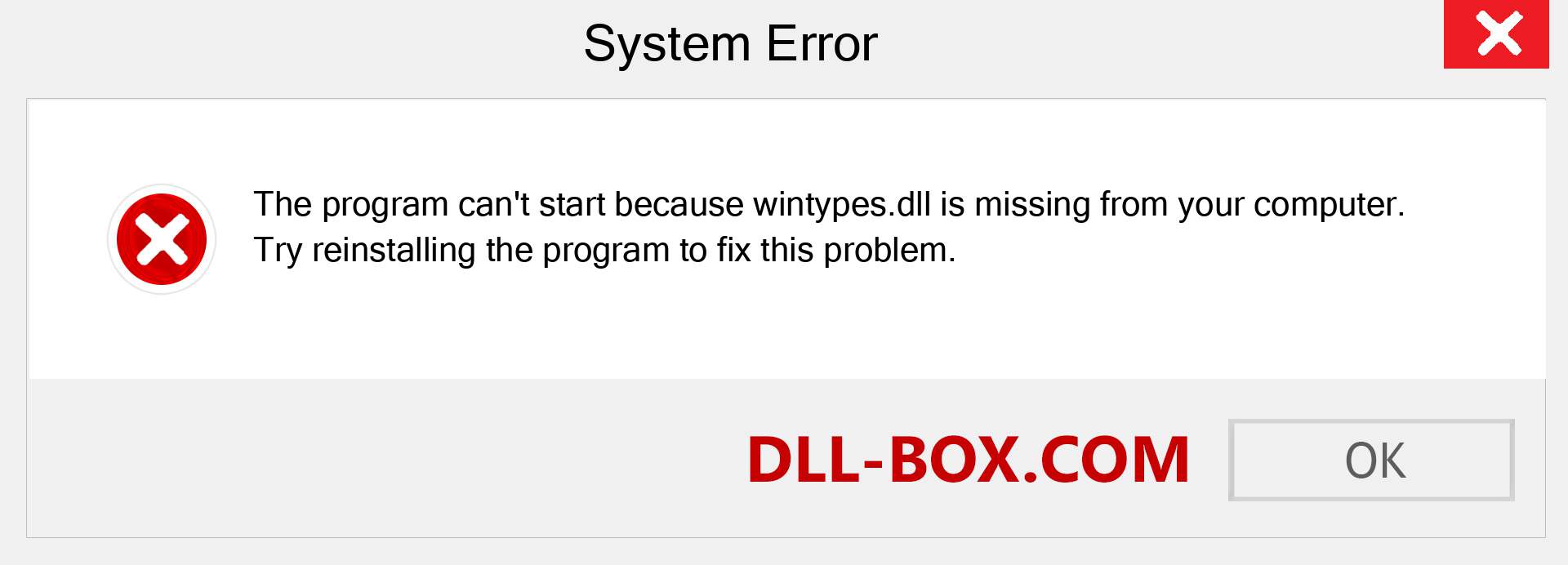  wintypes.dll file is missing?. Download for Windows 7, 8, 10 - Fix  wintypes dll Missing Error on Windows, photos, images